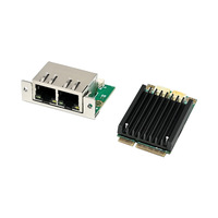 Carte réseau industrielle interne MiniPCIe I210-T2 double port/RJ45 Gigabit Ethernet LAN pour serveur, en stock