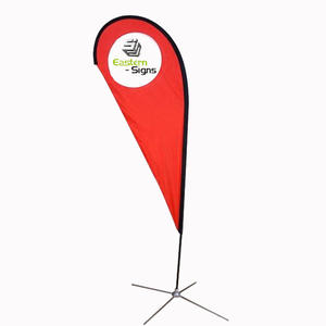 Drapeau de plage publicitaire imprimé <span class=keywords><strong>sur</strong></span> mesure pour barbier, drapeau de plage à plumes personnalisé - Product Image 1