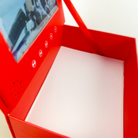 Seni 4.3 inci merah kustom & kotak Video buatan tangan koleksi dengan layar LCD IPS HD