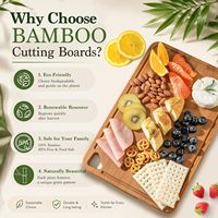 Ensemble de 3 planches à découper en bambou carbonisé, norme européenne, fabrication OEM, planches à découper de qualité alimentaire, fournisseur de production en masse