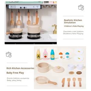 Ensemble de jouets de <span class=keywords><strong>cuisine</strong></span> miniature de <span class=keywords><strong>simulation</strong></span> pour enfants, exercices cognitifs pratiques en bois, fabrication directe d'usine Qiaike - Product Image 4