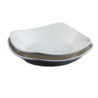 Assiette à salade en mélamine blanche incassable de 7,5 pouces pour snacks et dîners, vente en gros d'usine