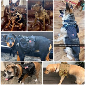Arnés para mascotas de liberación rápida, correa elástica resistente para perros, Collar para entrenamiento de perros, Collar táctico para perros, arnés de correa - Product Image 5