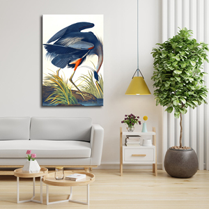 Impression sur toile suspendue Art Déco John <span class=keywords><strong>James</strong></span> Audubon Flamant rose américain et Heron bleu, décoration intérieure pour salon et chambre à coucher, vente en gros - Product Image 3