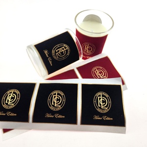 Etiqueta Adhesiva de Terciopelo con Estampado en Caliente Dorado con Logotipo de Marca Personalizada, Flocado Negro para Velas, Perfumes, Cosméticos - Product Image 6
