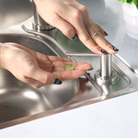 Distributeur de savon en acier inoxydable 304 de 350, 500 et 1000 ml pour évier, cuisine et salle de bain - Vente en gros usine