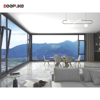 Morden Design Double grande vue en verre Verre fixe Fenêtres pour photos en aluminium Fenêtre du sol au plafond