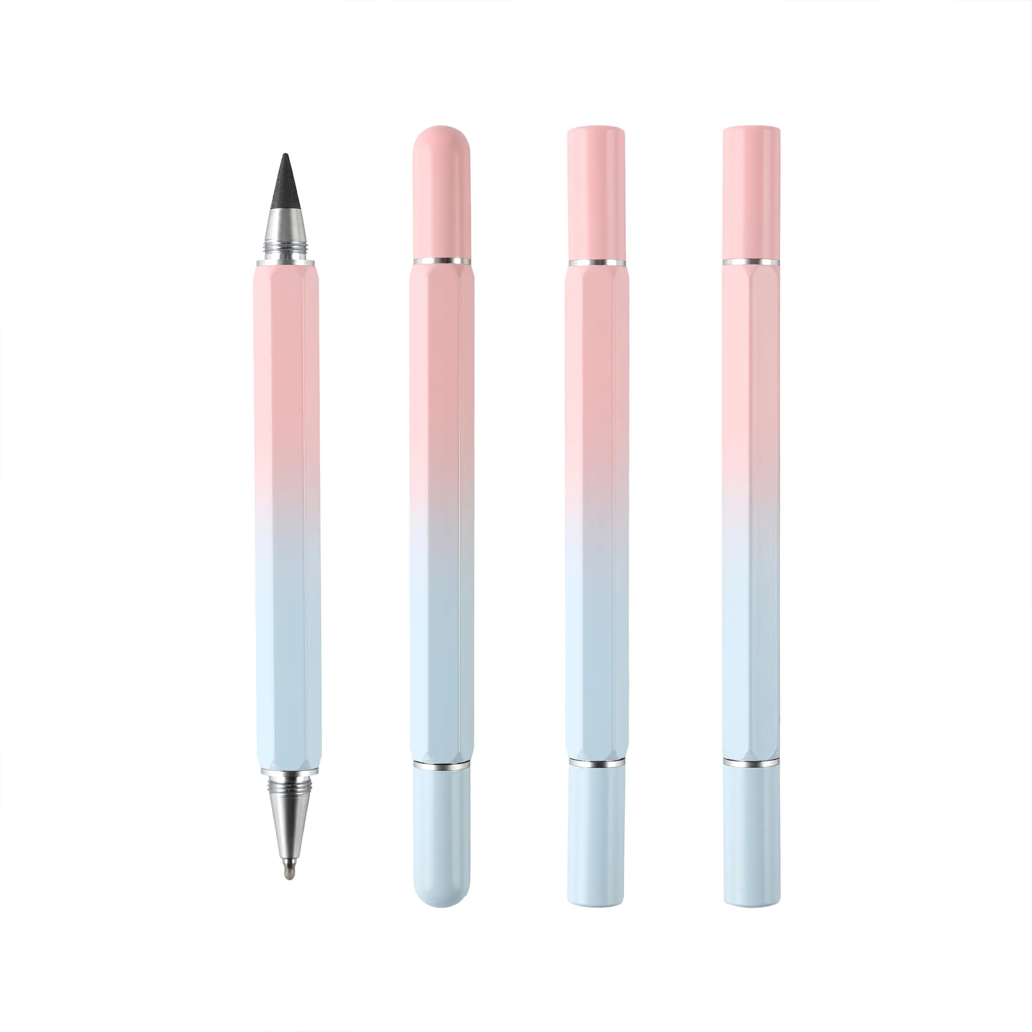 TTX 2 en 1 Logo personnalisé de luxe Promotion Crayon éternel et stylo à bille en métal Stylo sans encre