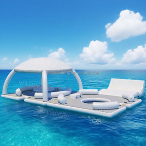 Île de plate-forme flottante d'eau <span class=keywords><strong>gonflable</strong></span> de haute qualité de 20cm d'épaisseur multi-personnes pour le yacht, loisirs aquatiques - Product Image 6