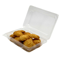 Emballage alimentaire en plastique transparent jetable personnalisé, boîte à biscuits