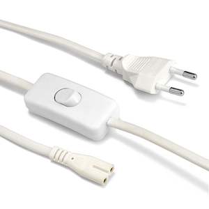 <span class=keywords><strong>Tubo</strong></span> de luz LED T5, lámpara <span class=keywords><strong>fluorescente</strong></span>, 1,2 m, cable de alimentación de CA, enchufe europeo, 250V, 2.5A, interruptor de encendido/apagado, Cable de alimentación T4, tipo de extremo hembra IEC - Product Image 1