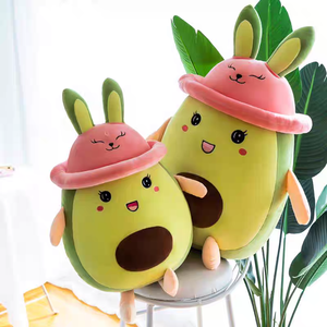 <span class=keywords><strong>Jouet</strong></span> mignon en peluche avocat avec oreilles de lapin cadeau d'anniversaire pour les filles au coucher oreiller câlin style célèbre Internet - Product Image 1
