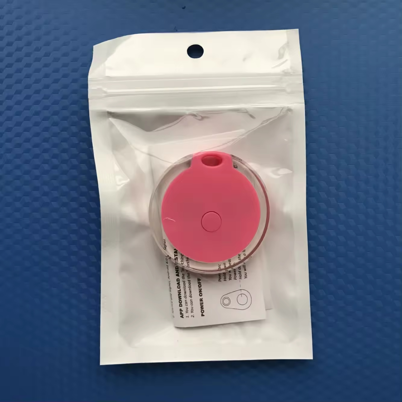 Round pink opp bag packaging