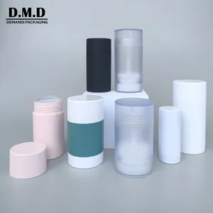 Custom label matte black white deodorant stick 15ml 30 grams 50ml twist oval round frosted 75grams deodorant container packaging