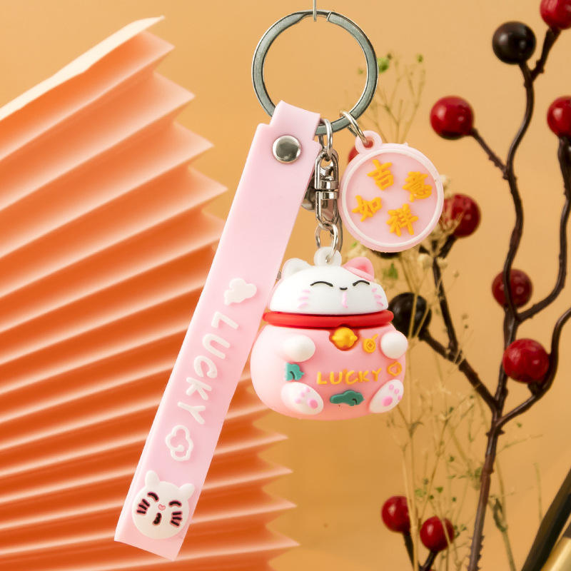 D large fortune Cat pink