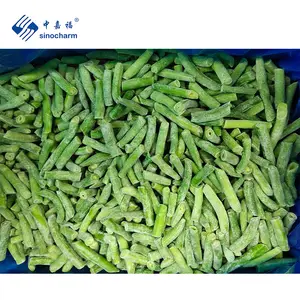 Sinocharm BRC A IQF蔬菜切割3-5厘米出口商批发价10千克散装IQF青豆切割出售