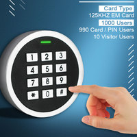 Contrôleur d'accès Tuya Bluetooth étanche avec mini-clavier RFID, un relais, 1000 utilisateurs, prise en charge des cartes EM 125KHz et passerelle