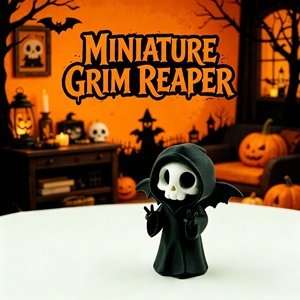 Mini sculpture de dévoreur d'âmes pour cadeau de bureau d'Halloween, esthétique gothique, impression 3D, décoration de bureau et d'étagère - Product Image 3