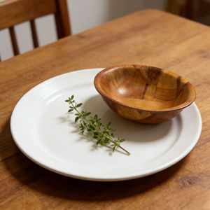 Bol artisanal en bois naturel, sans produits chimiques, écologique, surface facile à nettoyer, pour salades, foyers soucieux de leur santé, végétaliens - Product Image 5