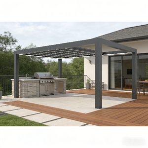 Pérgola Retráctil de Aluminio Extruido con Recubrimiento en Polvo de Alta Gama Tingmeihaoting, Pérgola de Aluminio para Exteriores OEM para Áreas de Spa - Product Image 1