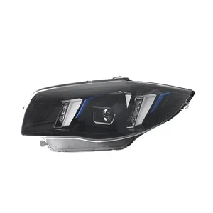 Fari per <span class=keywords><strong>BMW</strong></span> <span class=keywords><strong>Serie</strong></span> <span class=keywords><strong>1</strong></span> E87 Fanali Anteriori a LED 2004-2011 con Doppia Luce Diurna a LED Abbaglianti Ricambio Modificato - Product Image 2
