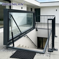 Fenêtres de toit automatiques électriques Rogenilan à vitrage Low-E, fenêtres de toit d'évacuation en aluminium à double vitrage pour maisons