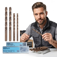 Foret hélicoïdal YG-1 HSS-Co8% D2101 1-13mm à queue droite, haute précision pour le perçage de l'acier inoxydable et des métaux