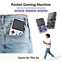Konsol Game Klasik Portabel Nirkabel Layar Warna 3,5 Inci R36S dengan Game Arcade Retro Gratis dan Joystick Ganda 3D