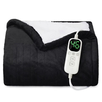 Couverture chauffante électrique personnalisée, couverture chauffante à plusieurs niveaux de température, contrôle de la température, protection de sécurité, tissu lavable pour l'hiver