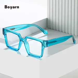 보얀 렌테스 Tendencias 로고 사용자 정의 유명 디자이너 광학 프레임 반투명 남여 공용 안티 블루스 대형 투명 안경