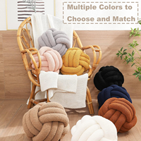 Coussin décoratif rond en polyester et coton rose, lavable, design moderne, 11 pouces, pour lit, salon ou canapé, vente en gros