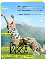 Chaise pliante de camping d'extérieur à livraison rapide, mobilier de pique-nique portable, chaise de pêche légère, chaise de plage, chaise lune