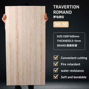 Panel de Pared de Piedra Flexible con Textura Artística MCM - Acabado de Piedra Lineal Artístico de Lujo Ligero, Impermeable, para Interiores, Hoteles y <span class=keywords><strong>Cocinas</strong></span> - Product Image 3