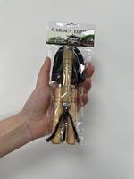 Alat Berkebun Mini Portabel Sekop Kepala Logam Sekop Tanah Alat Penggembur Tanah untuk Tanaman, Kebun, dan Bunga dengan Gagang Kayu