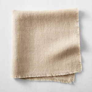 Wholesale 100% <b>Linen</b> Napkins Customizable Color Flax <b>Table</b> <b>Cloth</b> with Tassel Embroidery Handmade Hemstitch for Hotel & Wedding - Product Image 2