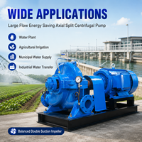 Pompe centrifuge horizontale à double aspiration à corps divisé, à grand débit et à économie d'énergie, pour l'irrigation agricole et les installations hydrauliques