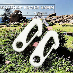 Nouveaux crochets à clip multifonctions en nylon blanc écologique TX 60 mm * 25 mm pour cordons élastiques - Product Image 3