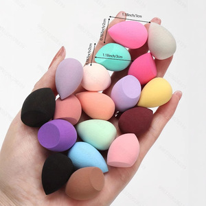 <span class=keywords><strong>Mini</strong></span> éponges de maquillage en forme de goutte d'eau, coupe oblique, lavables, 60 pièces en sachet, pour poudre - Product Image 2
