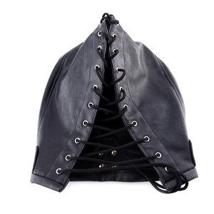 PVC Masque Bondage Fétiche Bandeau SM Produits Cosplay Cuir Chapeaux <span class=keywords><strong>BDSM</strong></span> Accessoires Adulte Usine <span class=keywords><strong>SexShop</strong></span> - Product Image 5