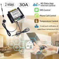 4G TLE Smart Controller 2 Way Relay 30A GSM Temperature Sensor Remote Control Thermostat for Heater refrigerator Home Appliance