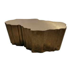 Đặc biệt hình dạng gốc phẳng bề mặt Bàn cà phê bằng thép không gỉ & bảng phụ hiện đại cho phòng khách - Product Image 1