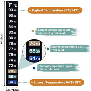 Autocollant d'aquarium gonflable à prix bas, étiquette personnalisée, bandes de cristal liquide, thermomètre - Product Image 6