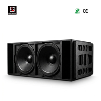 Double haut-parleur subwoofer 18'' étanche pour extérieur, équipement audio professionnel DJ, puissance de sortie 1600W, 4-8 ohms, en bois, 18 pouces