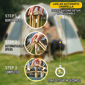 Tente de camping hexagonale portable, installation rapide pour la randonnée en plein air, le trekking et les voyages - Product Image 2