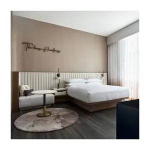 Ánh sáng màu trắng gỗ sồi rắn khung gỗ đồ nội thất cho các dự án phòng khách sạn
