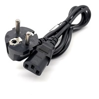 1,5 M 1,8 M Negro Cable de alimentación de la UE de alta calidad con cobre para computadora portátil Cable de alimentación de computadora de escritorio C13 C7 C5
