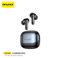 Awei T99 ANC Earbud Nirkabel Tahan Air dengan Indikator LED dan Chipset JL