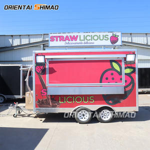 รถขายอาหารเคลื่อนที่อเนกประสงค์อะลูมิเนียมไฟเบอร์กลาส ORIENTAL SHIMAO ปรับแต่งได้สำหรับขายบาร์บีคิว เบอร์เกอร์ พิซซ่า ขนมขบเคี้ยว เคบับ - Product Image 4