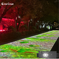 Peralatan Periklanan Lantai Interaktif Proyeksi Hologram 3D Tahan Air untuk Luar Ruangan, Permainan Lantai, dan Pernikahan