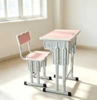 Ensemble bureau et chaise pour enfants, réglable en hauteur, directement de l'usine, mobilier scolaire pour salle de classe avec personnalisation OEM